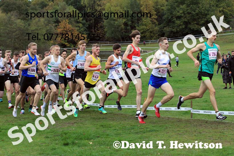 Senior Men, 2022 National Cross Country Relays, Berry Hill Park, Mansfield.  Photo: David T. Hewitson/Sports for All Pics